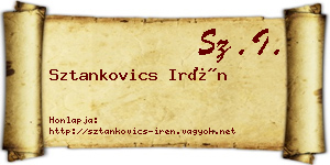 Sztankovics Irén névjegykártya