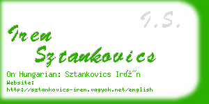 iren sztankovics business card